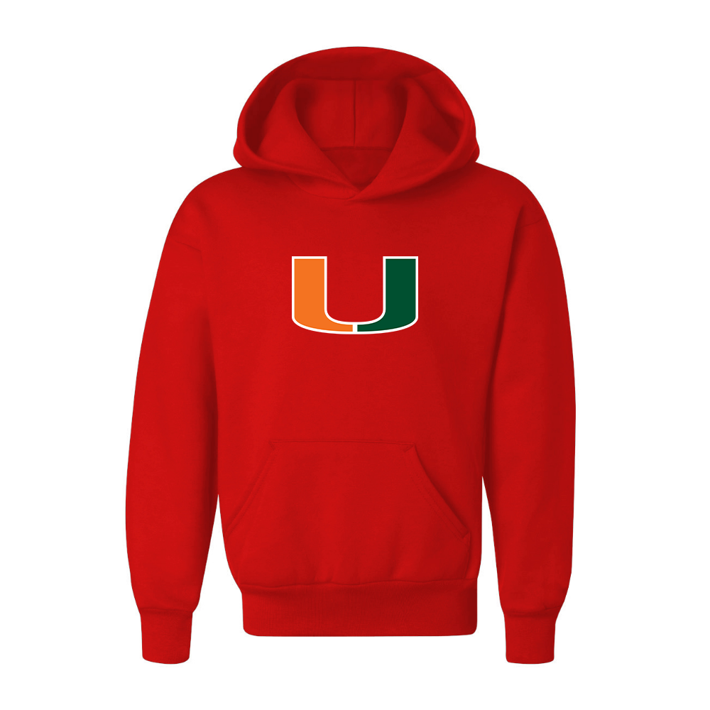 Youth Miami Hurricanes Logo Pullover Hoodie