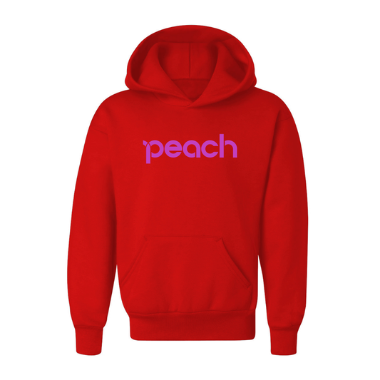 Youth Peach Aviation Logo Pullover Hoodie