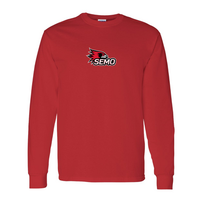Men's SEMO Redhawks Logo Gildan Heavy Cotton Long Sleeve T-Shirt