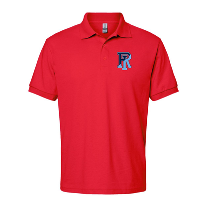 Men's Rhode Island Rams Logo Gildan Dry Blend Jersey Polo