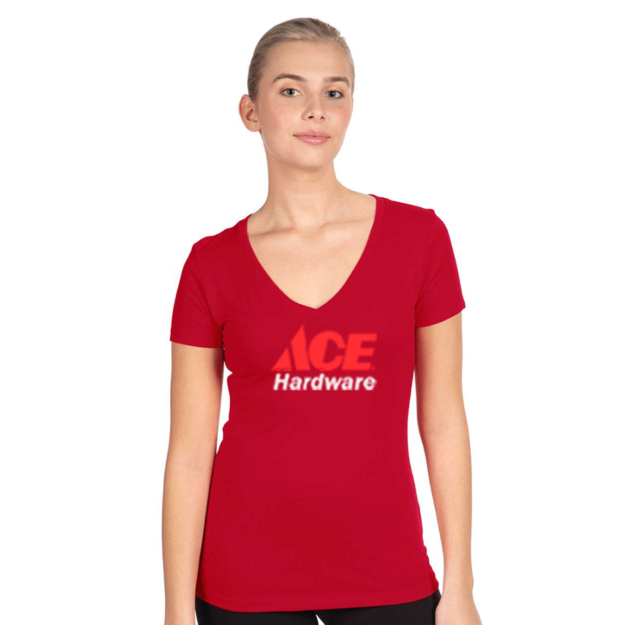 Women's ACE Hardware Logo  Next Level V-Neck T-Shirt