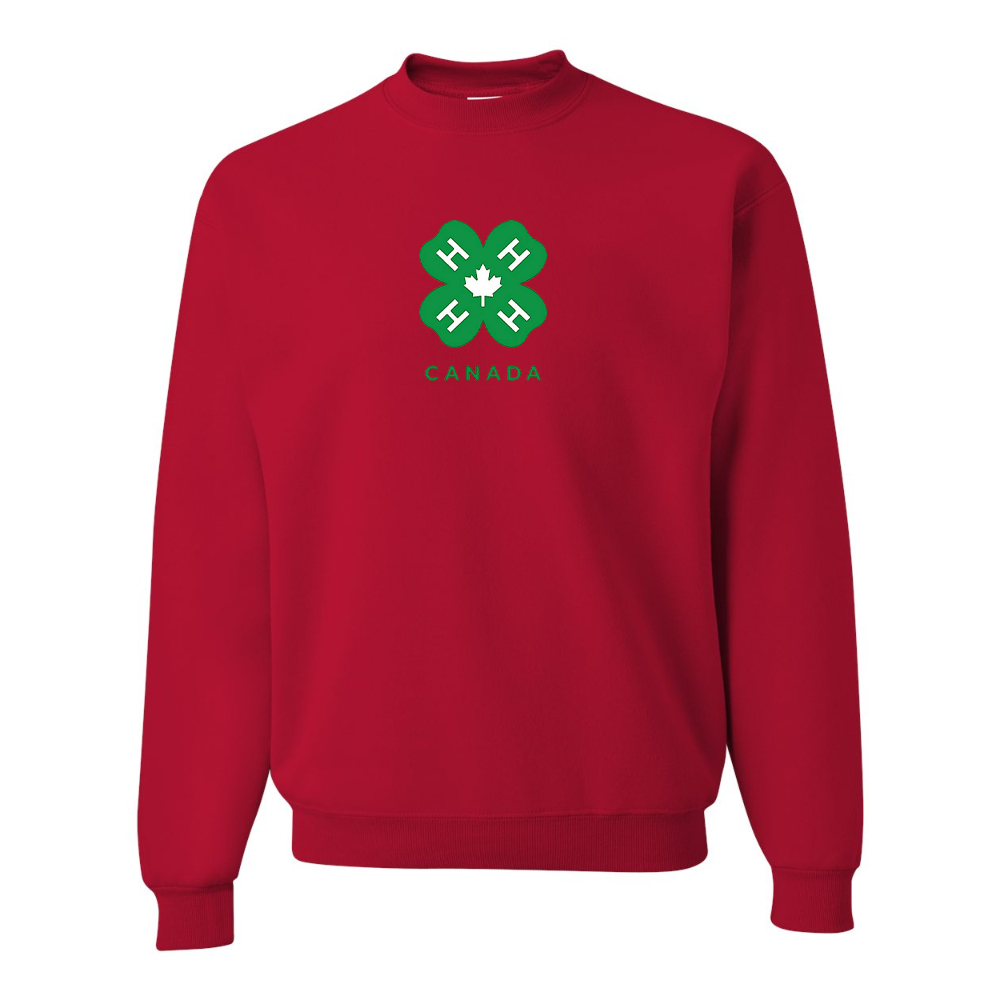 Men's 4H Canada Logo JERZEES NuBlend Crewneck Sweatshirt