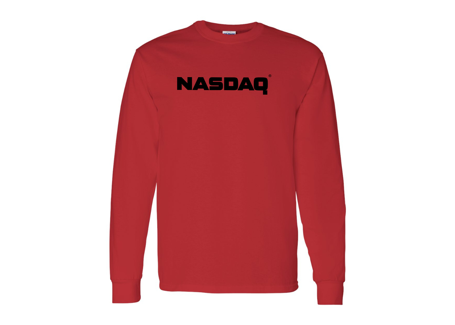 Men's Nasdaq Logo Gildan Heavy Cotton Long Sleeve T-Shirt