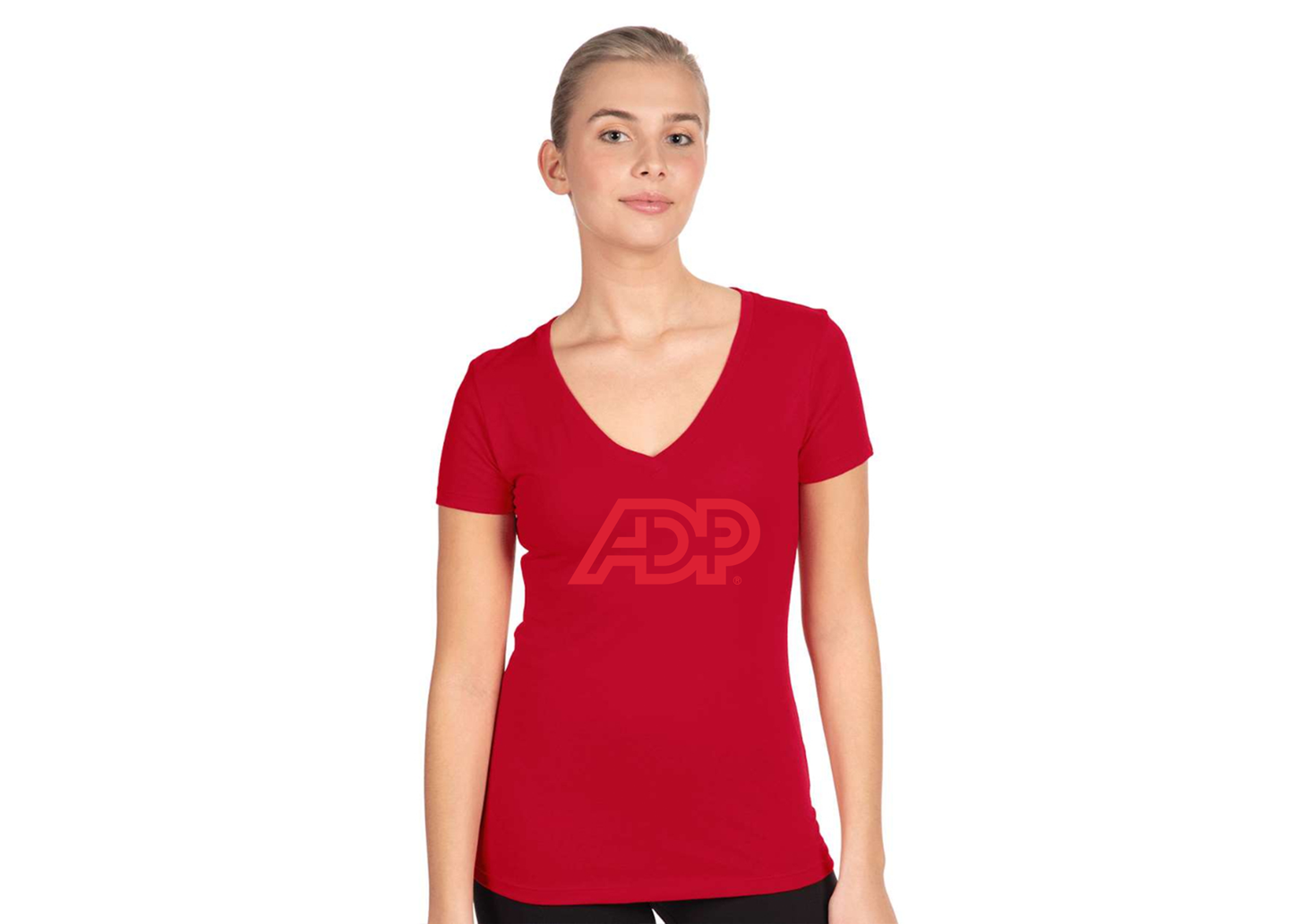 Women's ADP Logo  Next Level V-Neck T-Shirt
