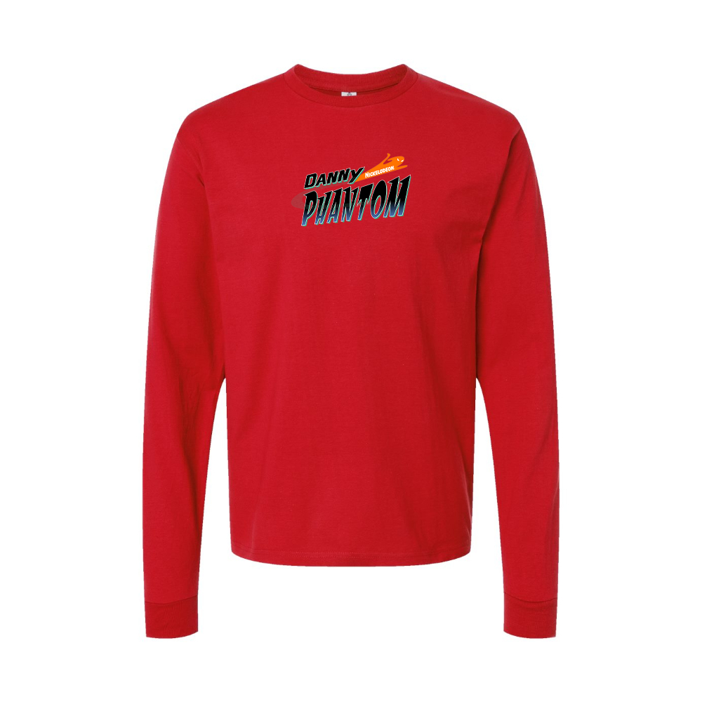 Youth Danny Phantom Logo Cotton Long Sleeve T-Shirt