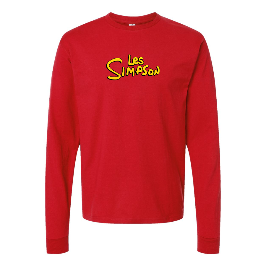 Youth Les Simpson Logo Cotton Long Sleeve T-Shirt