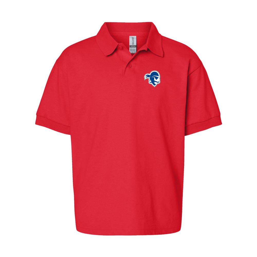 Youth Seton Hall Pirates Logo Gildan Dry Blend Jersey Polo