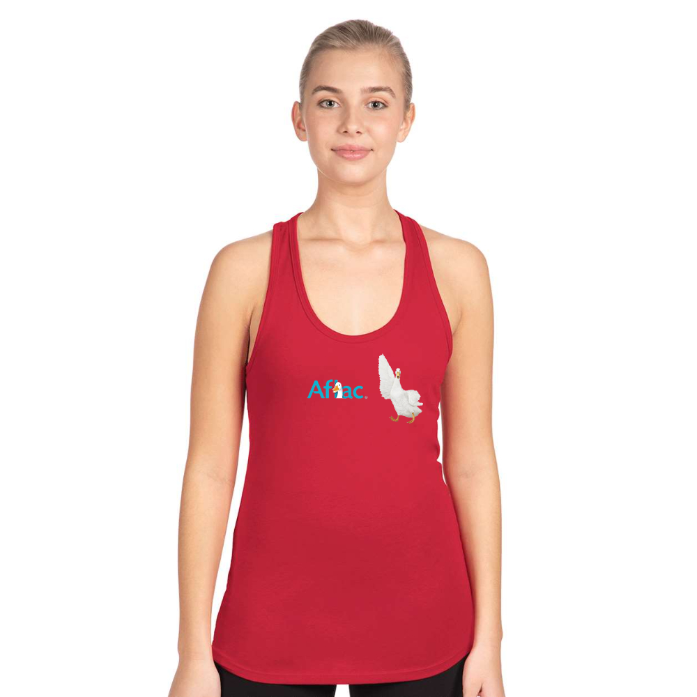 Women's Aflac Logo and Duck Next Level Ideal Racerback Tank