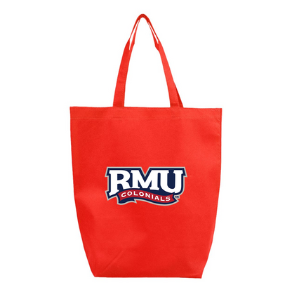 Robert Morris Colonials Logo Q-Tees Non-Woven Gusset Bottom Tote
