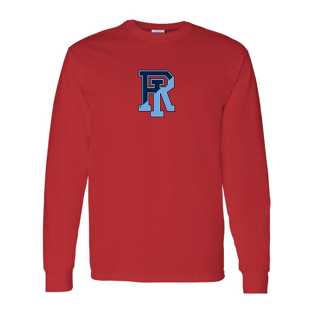 Men's Rhode Island Rams Logo Gildan Heavy Cotton Long Sleeve T-Shirt