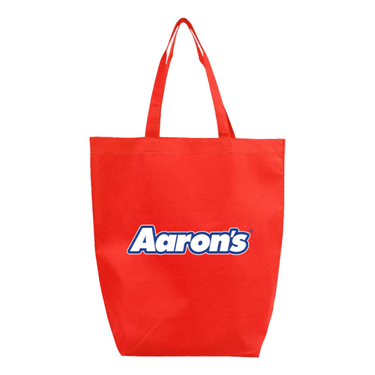 Aaron_s Logo Q-Tees Non-Woven Gusset Bottom Tote