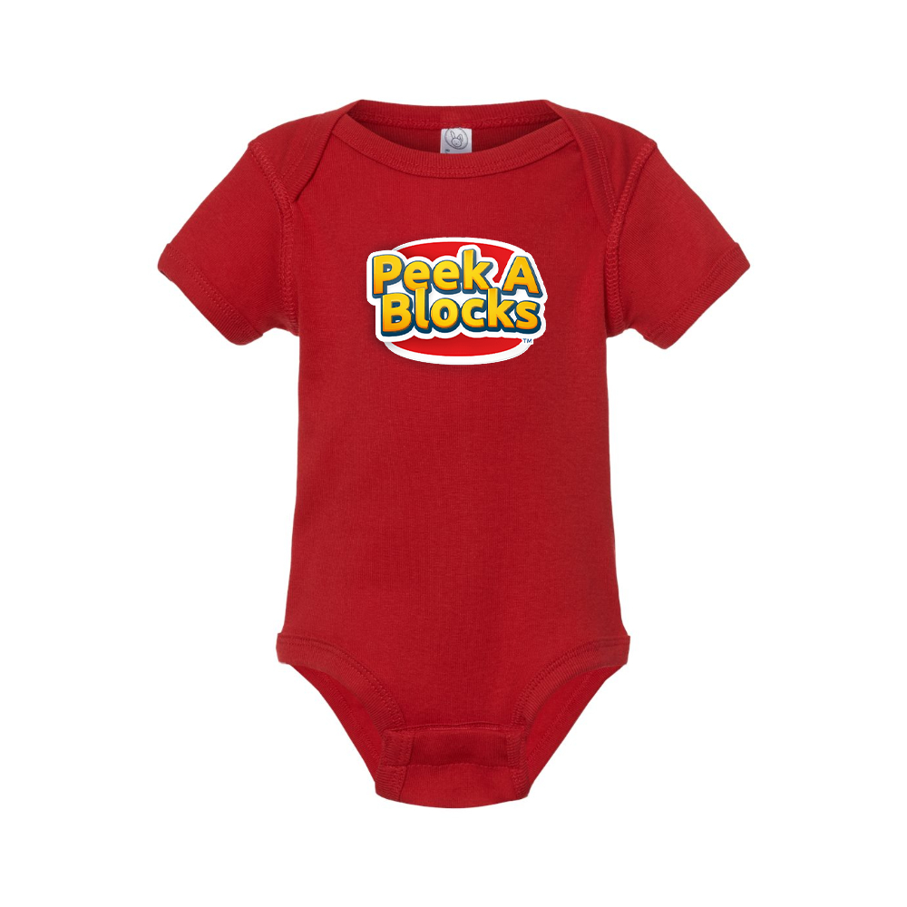 Peek A Blocks Logo Baby Romper Onesie
