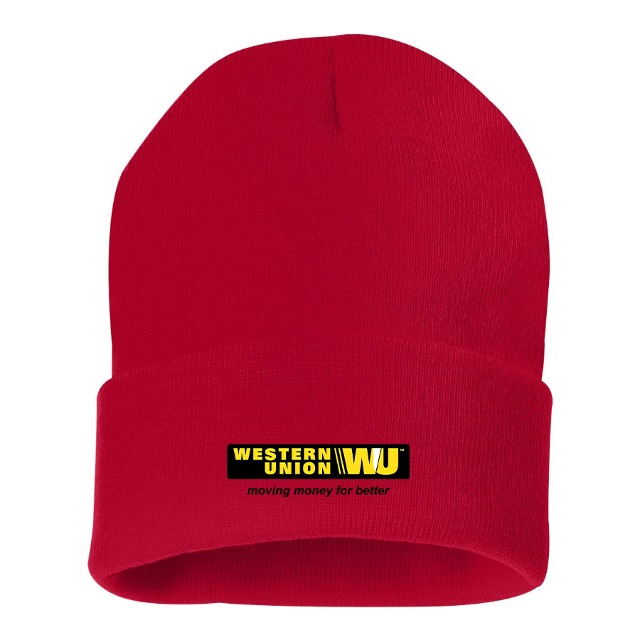 Wastern Union Logo Beanie Hat