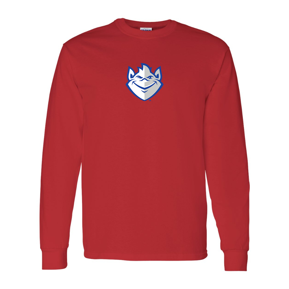 Men's Saint Louis Billikens Logo Gildan Heavy Cotton Long Sleeve T-Shirt