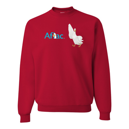 Men's Aflac Logo and Duck JERZEES NuBlend Crewneck Sweatshirt