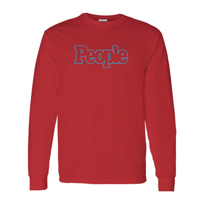 Men's People Magazine Logo Gildan Heavy Cotton Long Sleeve T-Shirt