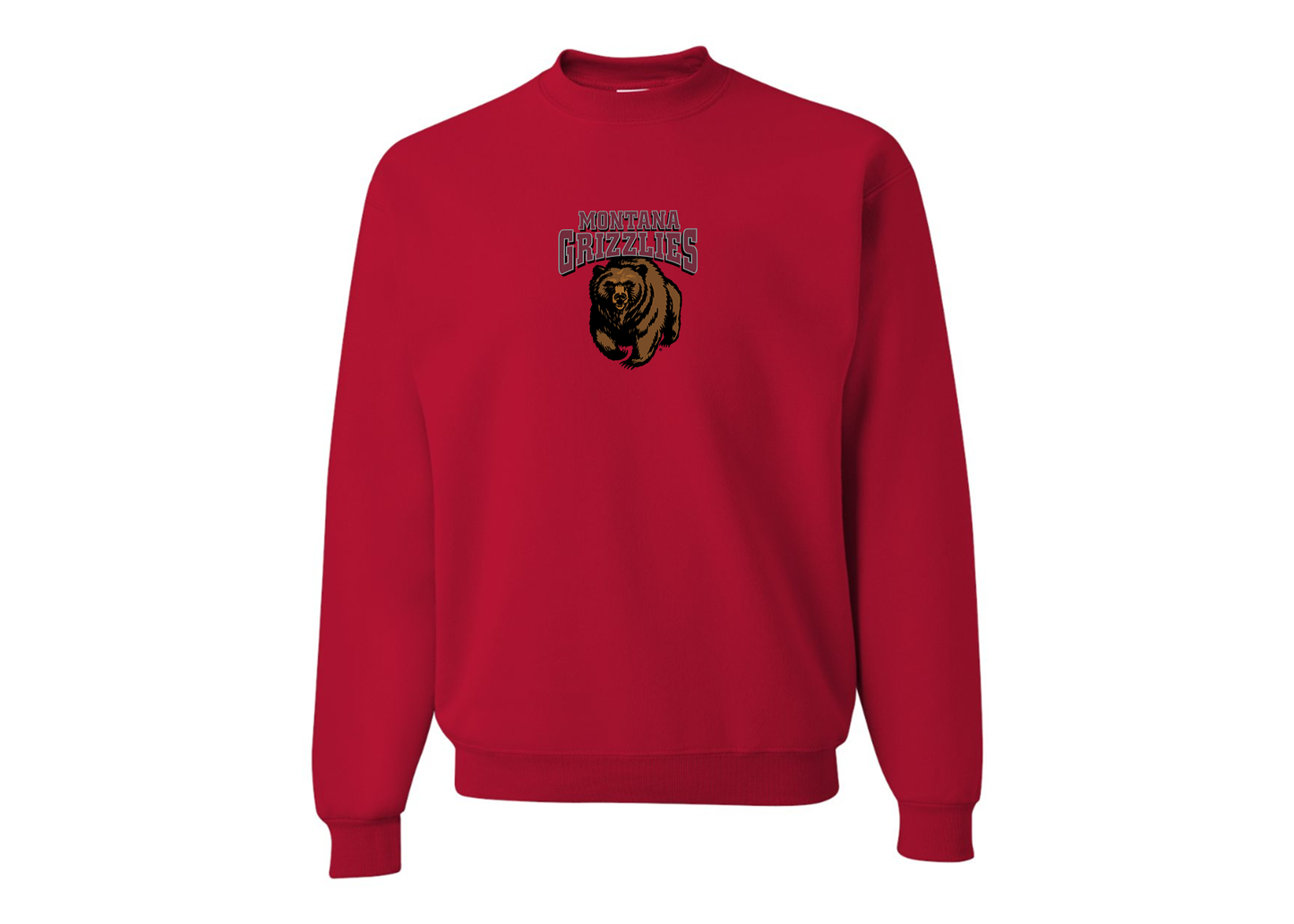 Men's Montana Grizzliesl JERZEES NuBlend Crewneck Sweatshirt
