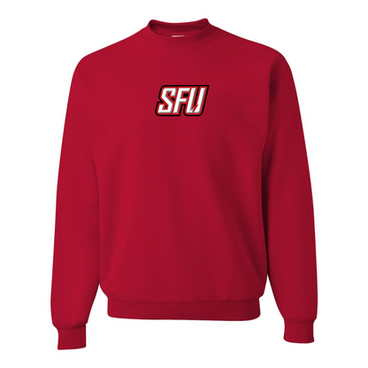 Men's Saint Francis Red Flash Logo JERZEES NuBlend Crewneck Sweatshirt