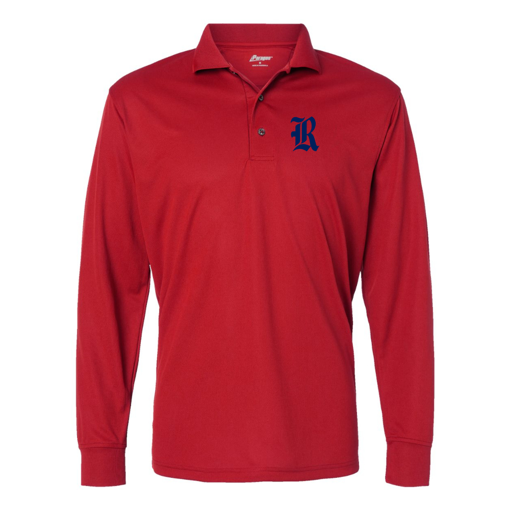 Men's Rice Owls Logo Paragon Prescott Long Sleeve Polo