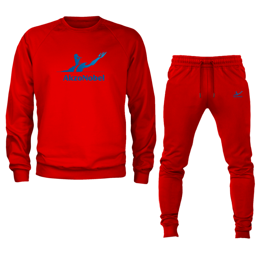 Men's AkzoNobel Logo Crewneck Sweatshirt Joggers Suit