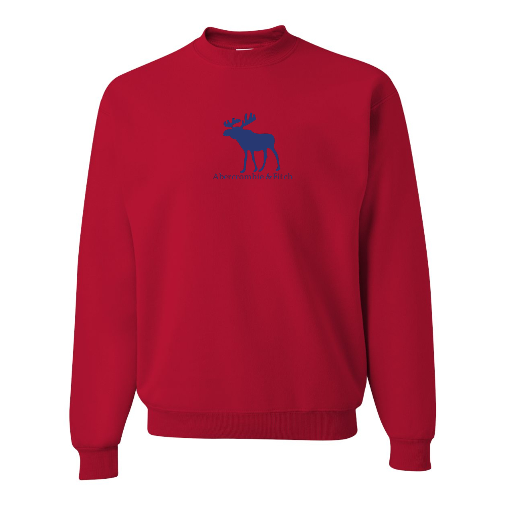 Men's Abercrombie & Fitch Moose Logo  JERZEES NuBlend Crewneck Sweatshirt
