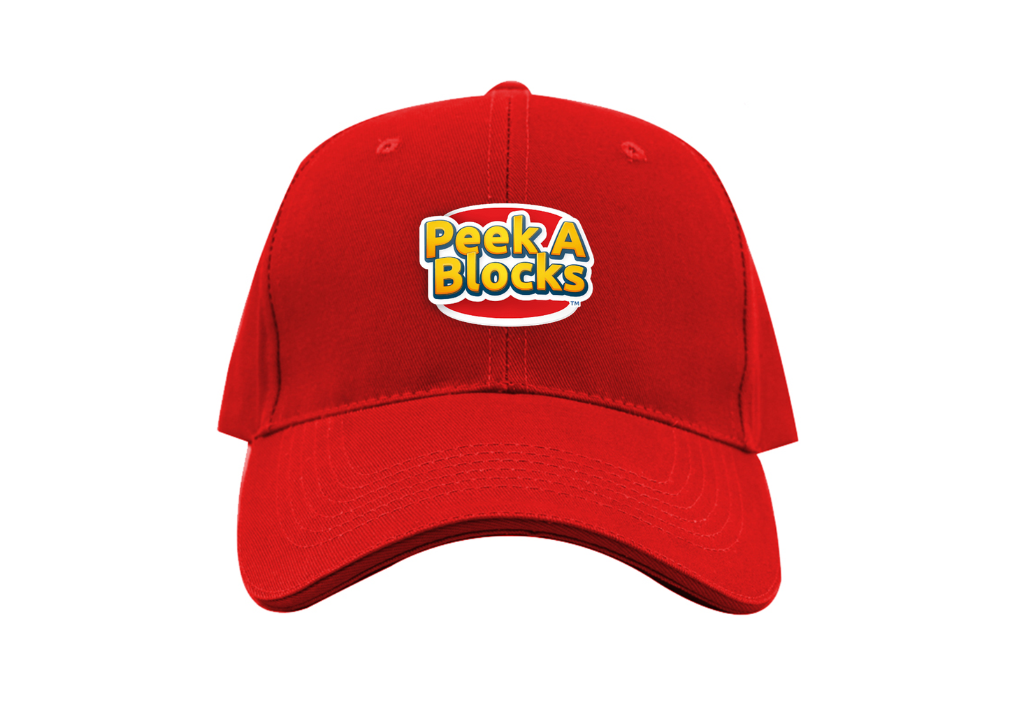 Peek A Blocks Logo Dad Baseball Cap Hat