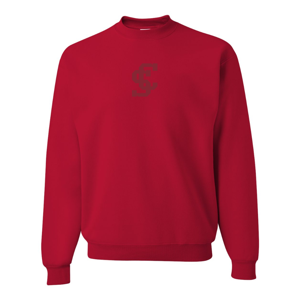 Men's Santa Clara Broncos Logo  JERZEES NuBlend Crewneck Sweatshirt
