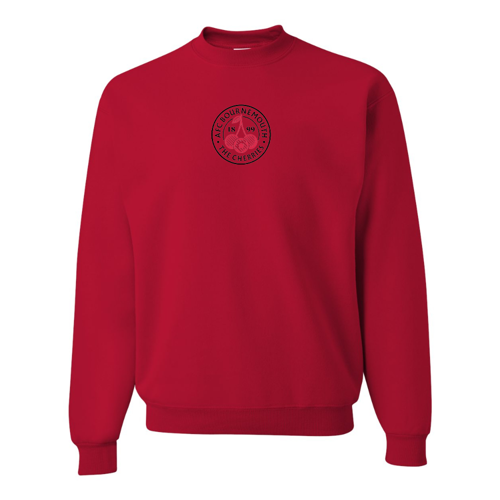 Men's AFC Bournemouth Soccer Logo  JERZEES NuBlend Crewneck Sweatshirt