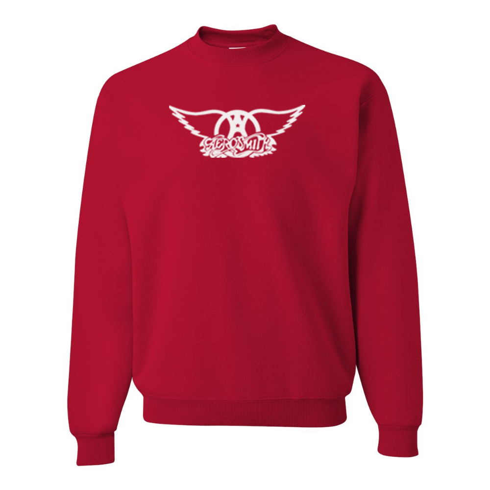 Men's Aerosmith Logo  JERZEES NuBlend Crewneck Sweatshirt