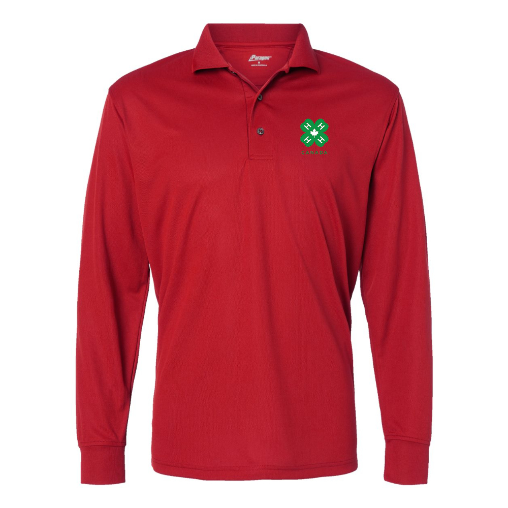 Men's 4H Canada Logo Paragon Prescott Long Sleeve Polo