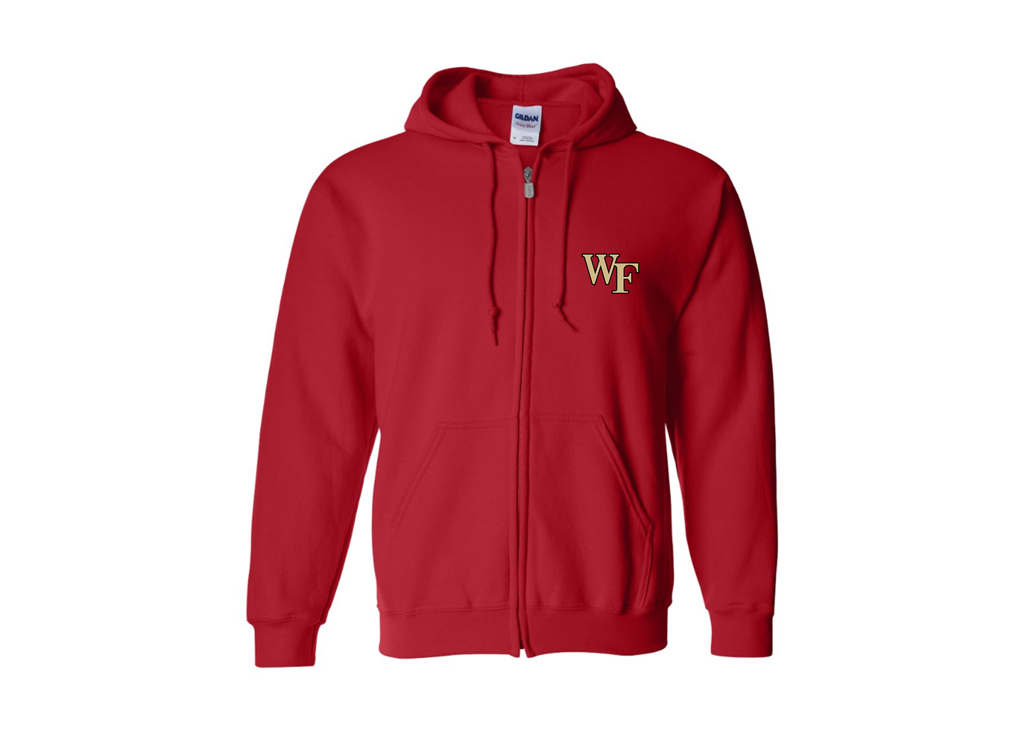 Men's Wake Forest Demon Deacons Gildan  Heavy Blend Full Zip Hooded Sweatshirt