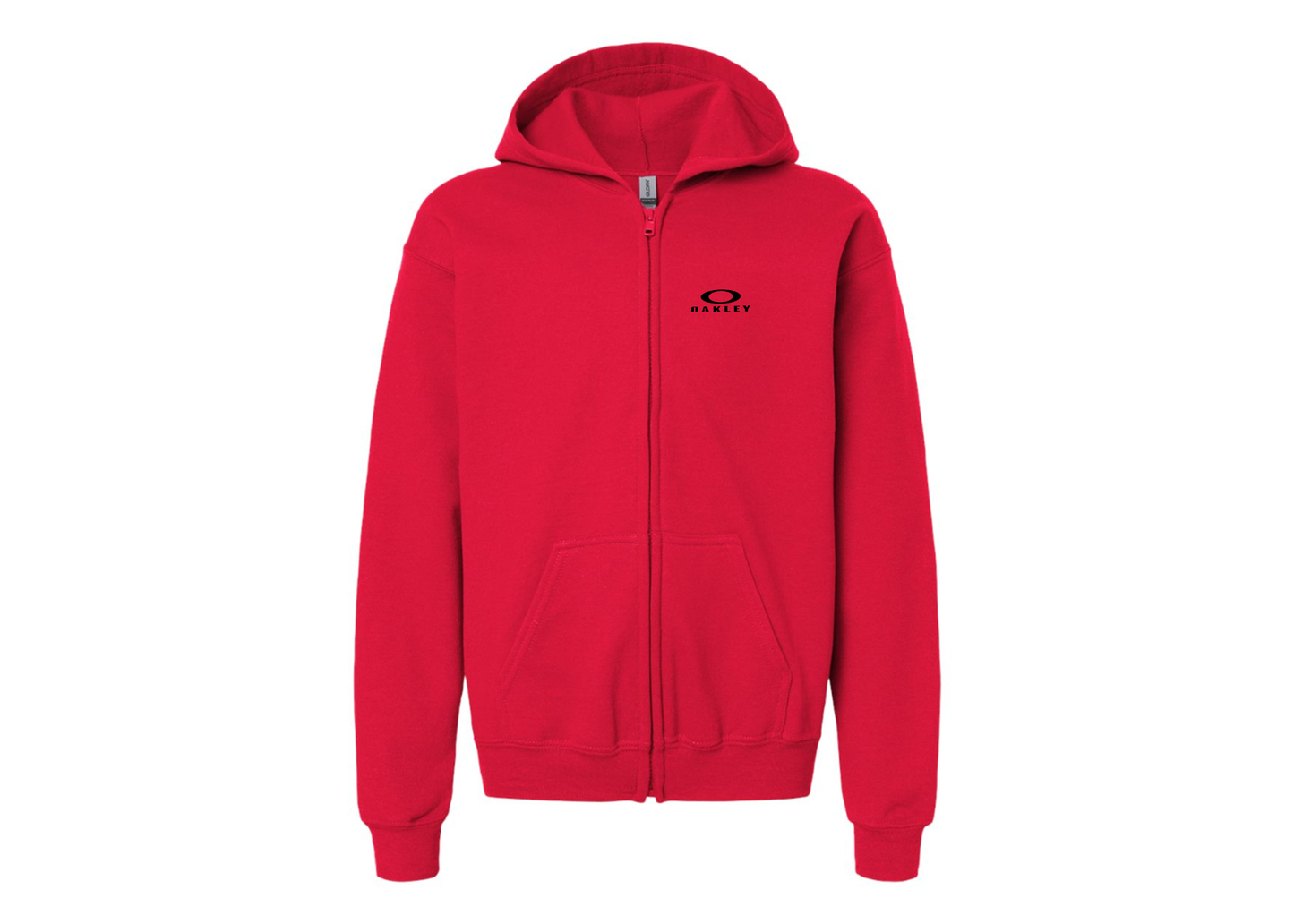 Gildan Heavy Blend Youth Oakley Logo Full Zip Hooded Sweatshirt