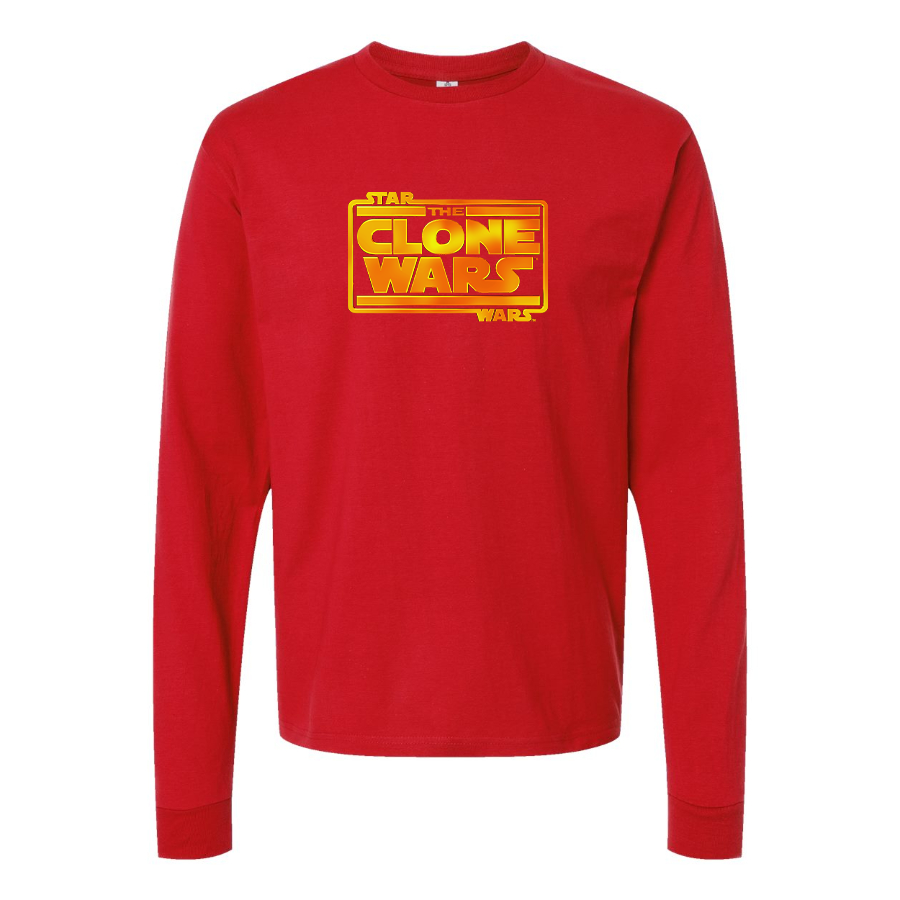 Youth  The Clone wars Logo Cotton Long Sleeve T-Shirt