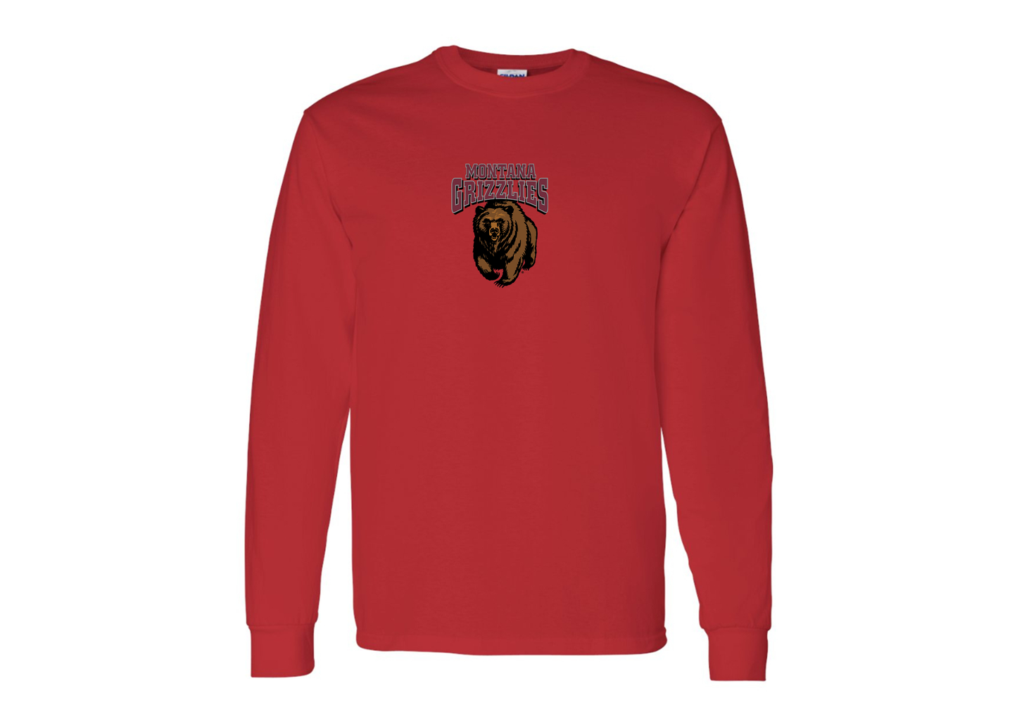 Men's Montana Grizzliesl Gildan Heavy Cotton Long Sleeve T-Shirt