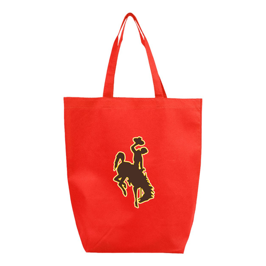 Wyoming Cowboys Q-Tees Non-Woven Gusset Bottom Tote