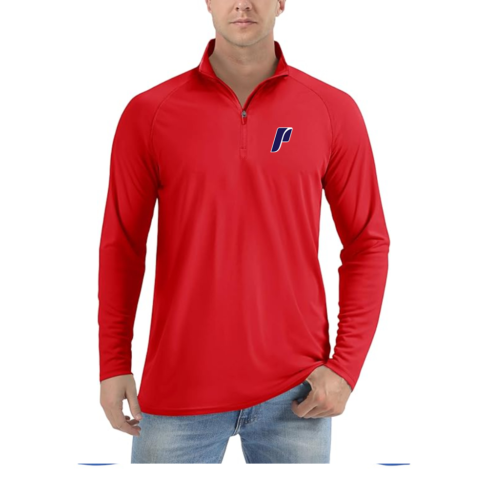 Men's Portland Pilots Logo Lightweight Quarter-Zip Athletic Shirt Long Sleeve Performance Wear