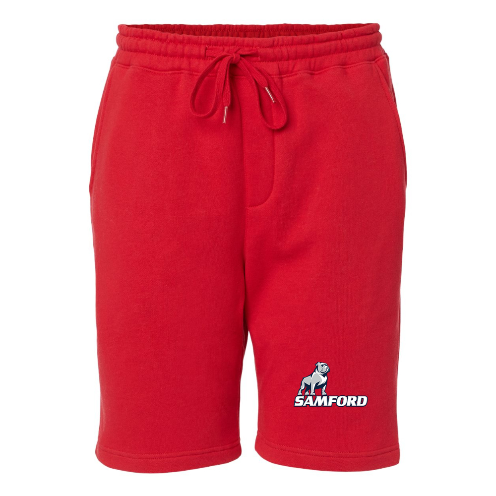 Men's Samford Bulldogs Logo Independent Trading Co Midweight Fleece Shorts