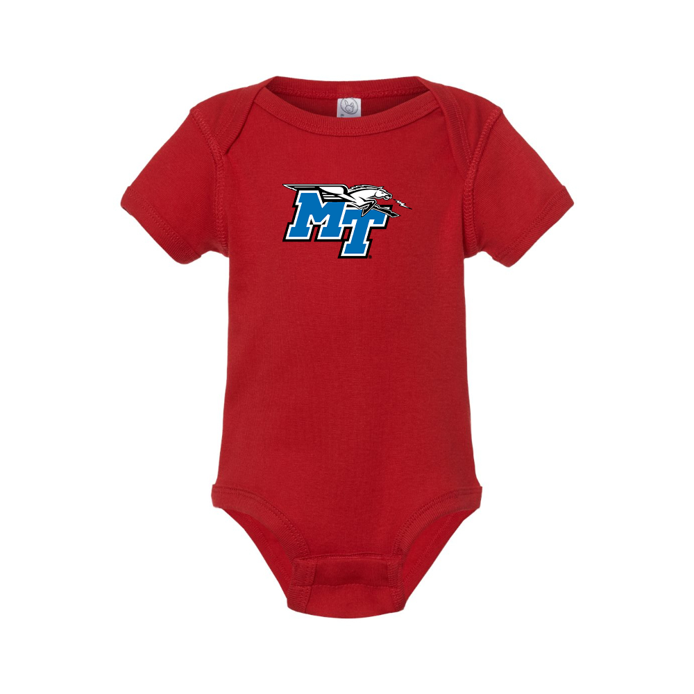 Middle Tennessee Blue Raiders Logo Baby Romper Onesie