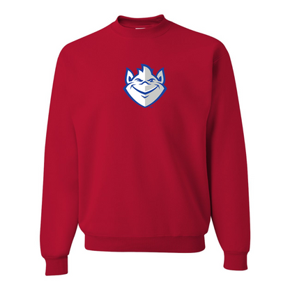 Men's Saint Louis Billikens Logo JERZEES NuBlend Crewneck Sweatshirt