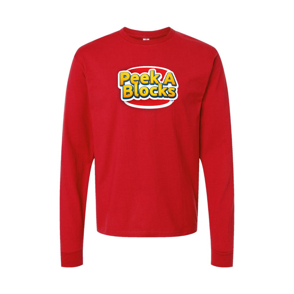 Men's Peek A Blocks Logo Long Sleeve T-Shirt