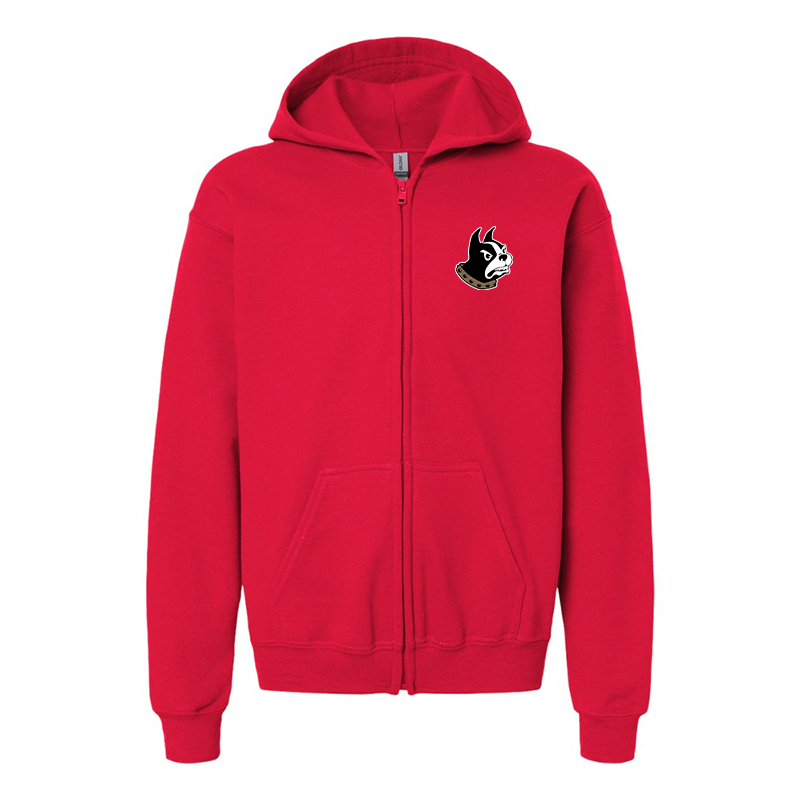 Gildan Heavy Blend Youth Wofford Terriers Full Zip Hooded Sweatshirt