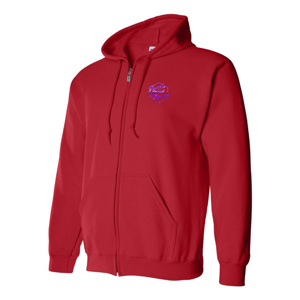 Men's Purple Disco Machine Zipper Hoodie