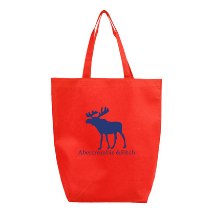 Abercrombie & Fitch Moose Logo Q-Tees Non-Woven Gusset Bottom Tote