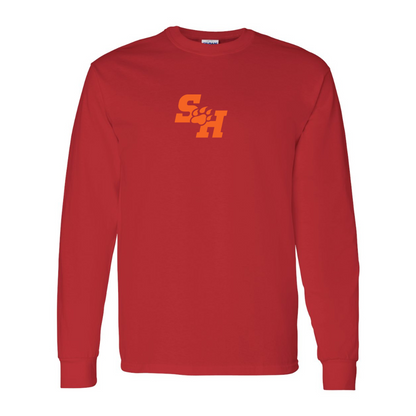 Men's Sam Houston State Bearkats Logo Gildan Heavy Cotton Long Sleeve T-Shirt