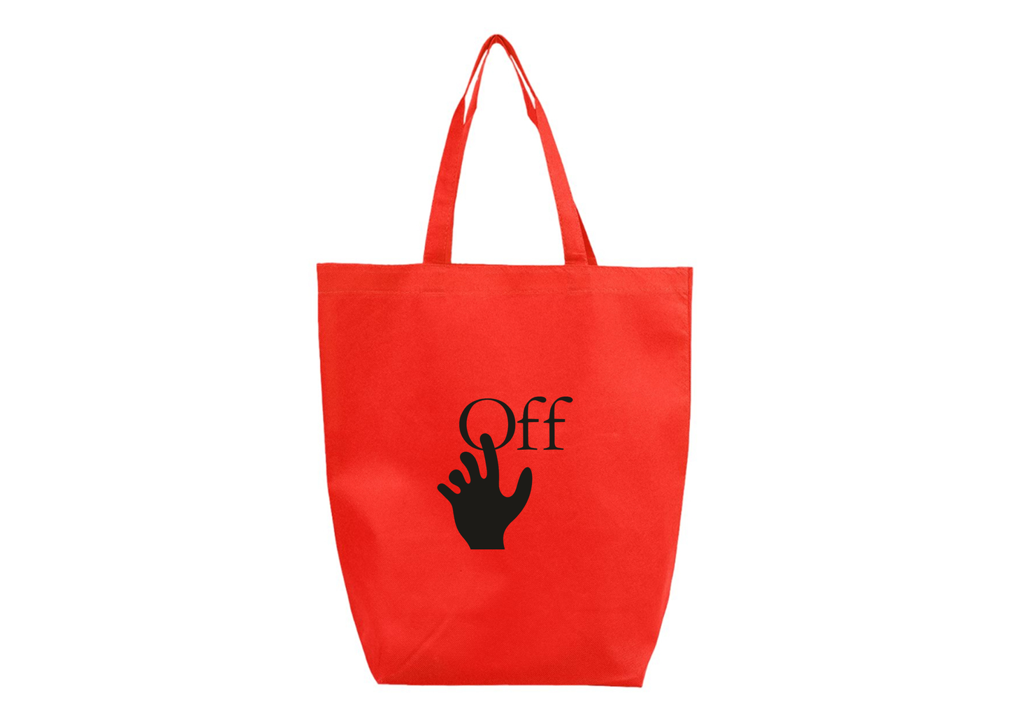 Off-White Hand Q-Tees Non-Woven Gusset Bottom Tote m
