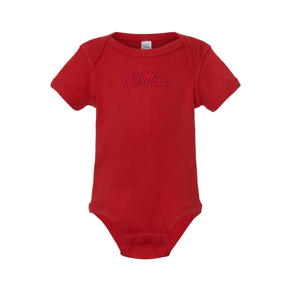 Mississippi Rebels Logo Baby Romper Onesie