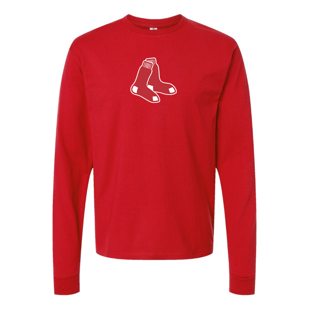 Youth Boston Red Sox Logo Cotton Long Sleeve T-Shirt
