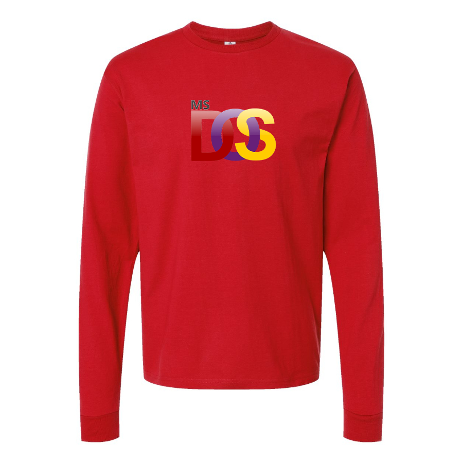 Youth MS DOS Logo Cotton Long Sleeve T-Shirt