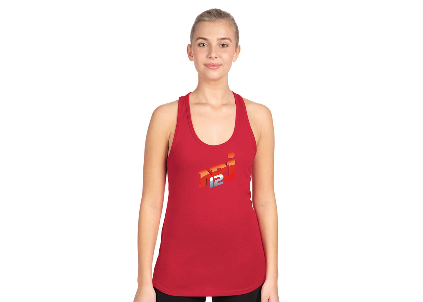 Women's NRJ 12 Logo Next Level Ideal Racerback Tank