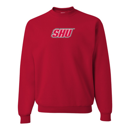Men's Sacred Heart Pioneers Logo JERZEES NuBlend Crewneck Sweatshirt